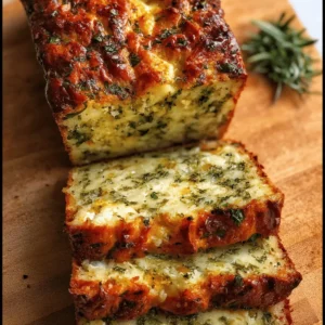 Cheese, Herb & Garlic Quick Bread (No Yeast)