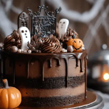 Delicious and Spooky Chocolate Halloween Cake