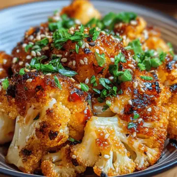 Sweet and Spicy Baked Cauliflower