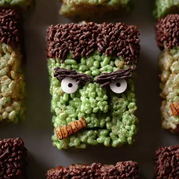 Frankenstein Rice Krispie Treats