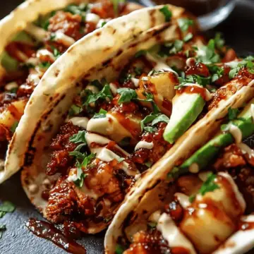 Garlic Butter Honey BBQ Chicken Tacos: Sweet, Savory & Irresistible!