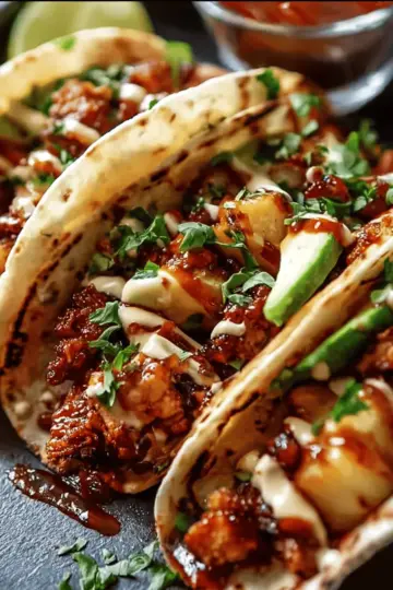 Garlic Butter Honey BBQ Chicken Tacos: Sweet, Savory & Irresistible!