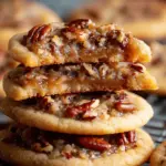 Chewy Pecan Pie Cookies with Caramelized Filling