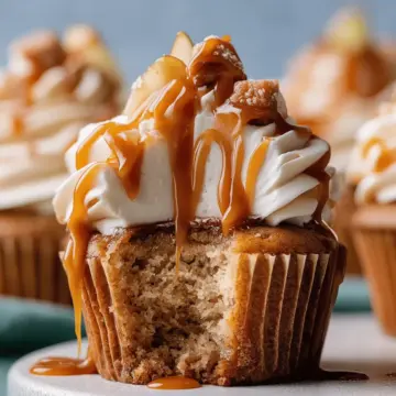 SALTED CARAMEL APPLE CUPCAKES