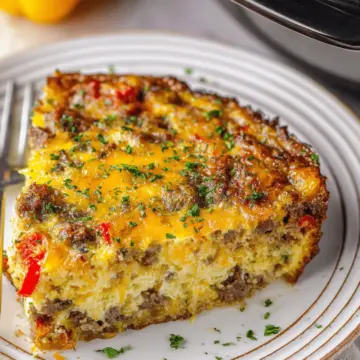 Overnight Crockpot Breakfast Casserole