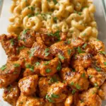 High Protein Honey Garlic Butter Chicken with Mac & Cheese