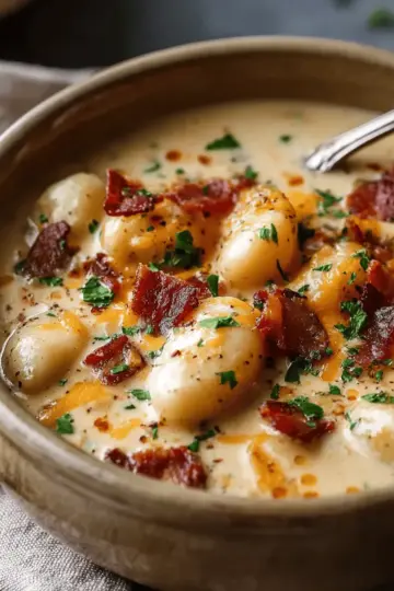 Bacon Cheddar Gnocchi Soup – A Rich and Creamy Comfort Meal