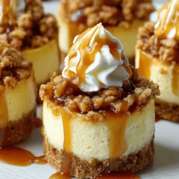 Apple Crisp Mini Cheesecakes