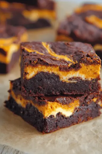 Cream Cheese filling Pumpkin Brownies