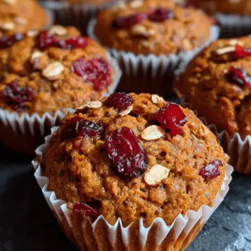 Healthy Pumpkin Cranberry Muffins