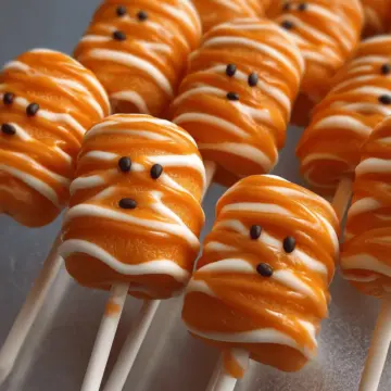 Pumpkin Marshmallow Lollipops