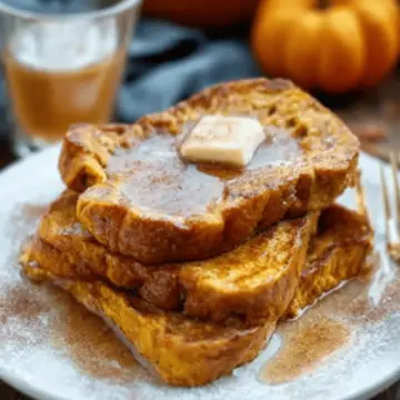 Pumpkin French Toast with Brown Sugar and Cinnamon Butter