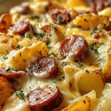 Cheesy Ranch Potatoes and Smoked Sausage