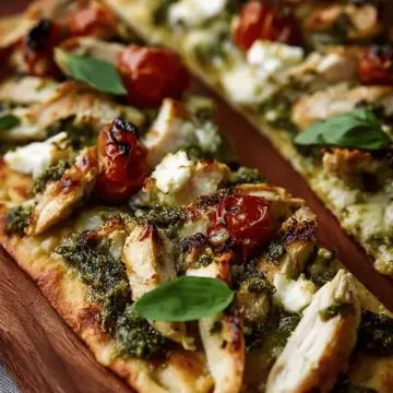 Pesto Chicken Flatbread: A Delicious and Easy Recipe for Dinner