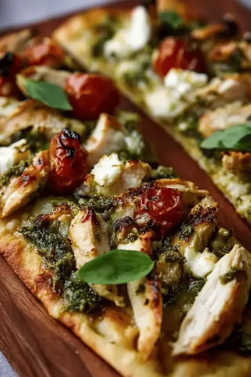 Pesto Chicken Flatbread: A Delicious and Easy Recipe for Dinner