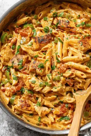 One Pot Creamy Cajun Chicken Pasta