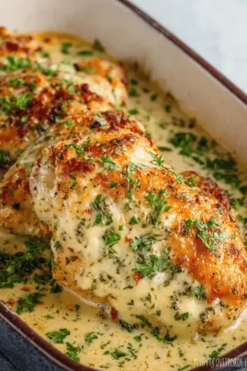 Smothered Cheesy Sour Cream Chicken