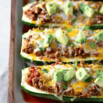 Taco Stuffed Zucchini Boats