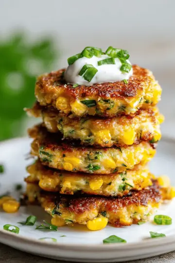 Cheesy 10-Minute Zucchini & Corn Fritters