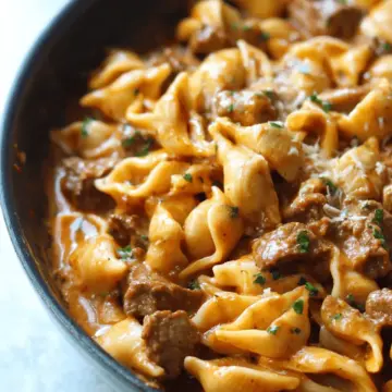 Creamy Beef and Shells