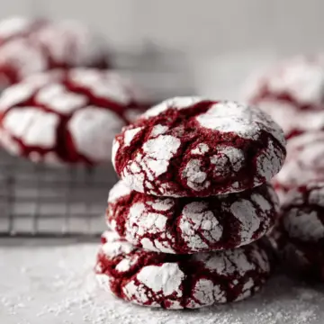 Red Velvet Crinkle Cookies