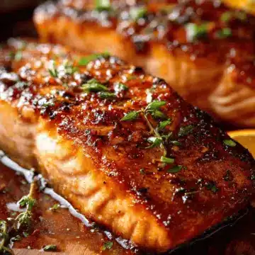 Crispy Honey Orange Glazed Salmon