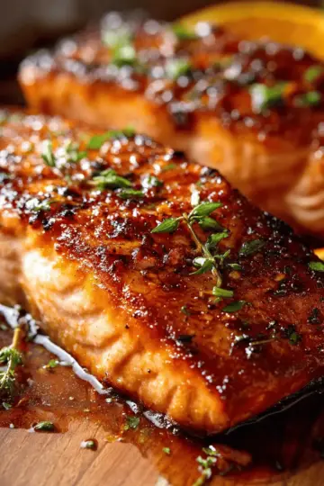 Crispy Honey Orange Glazed Salmon