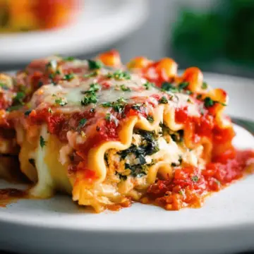 Spinach Lasagna Roll Ups