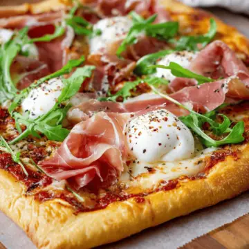 Burrata and Prosciutto Pizza