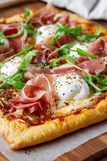 Burrata and Prosciutto Pizza