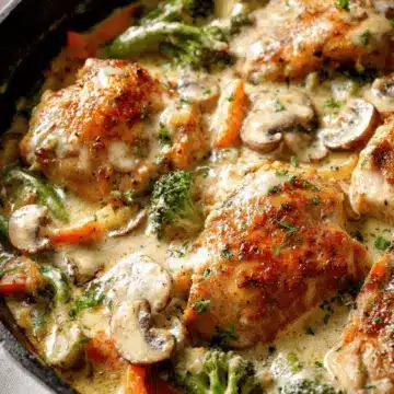 Creamy Garlic Chicken & Vegetables