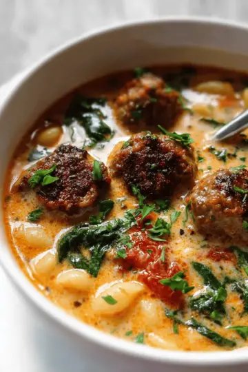 Creamy Italian Meatball Soup Recipe