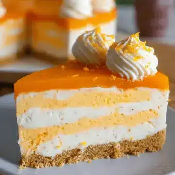 No-Bake Orange Creamsicle Cheesecake