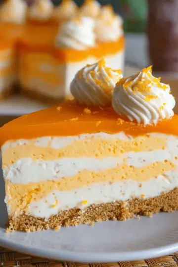 No-Bake Orange Creamsicle Cheesecake