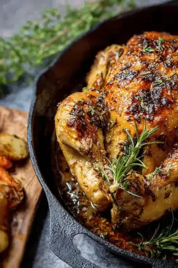 Garlic Rosemary Oven Roasted Chicken
