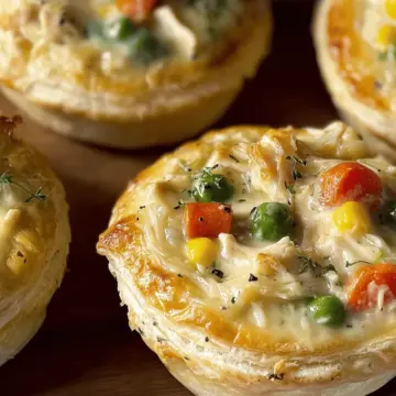 4 Ingredient Mini Chicken Pot Pies