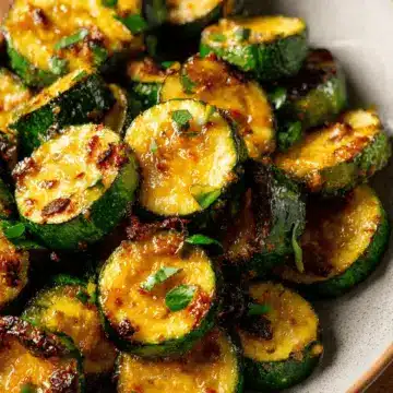 Air Fried Honey Garlic Zucchini