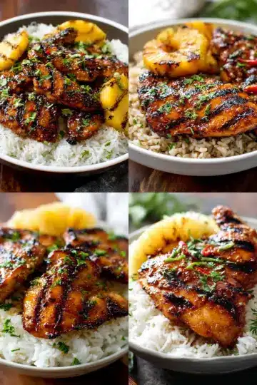 Hawaiian Chicken with Coconut Rice