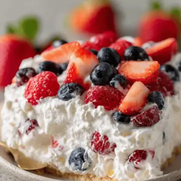 Mixed Berry No Bake Cheesecake Salad