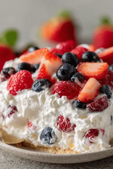 Mixed Berry No Bake Cheesecake Salad