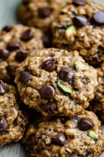 Zucchini Oatmeal Chocolate Chip Cookies