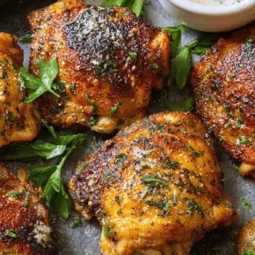 Garlic Parmesan Ranch Chicken Thighs