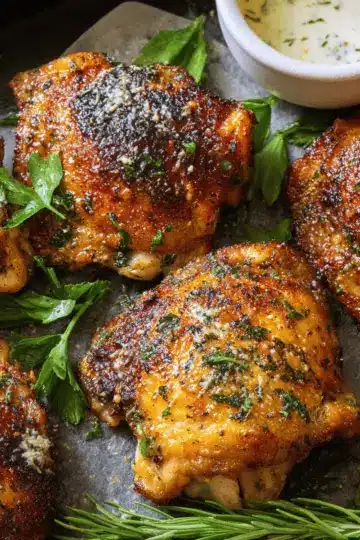 Garlic Parmesan Ranch Chicken Thighs