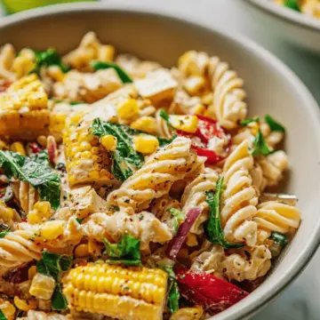 High Protein Street Corn Pasta Salad