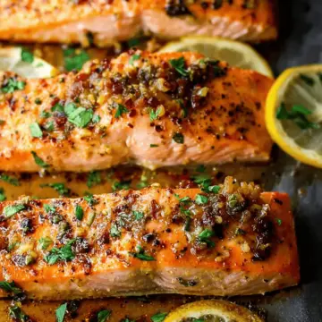 Honey Garlic Butter Baked Salmon