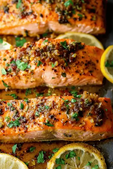 Honey Garlic Butter Baked Salmon