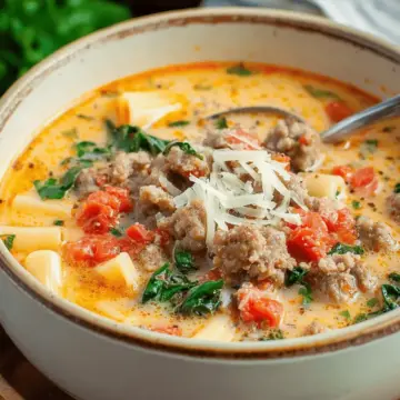 Creamy Parmesan Italian Sausage Soup