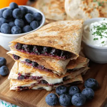 Blueberry Breakfast Quesadilla