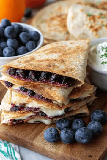 Blueberry Breakfast Quesadilla