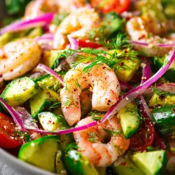 Shrimp Avocado Cucumber Salad